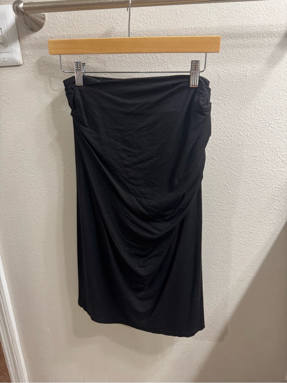 M.M. LaFleur | Black Draped Pencil Skirt